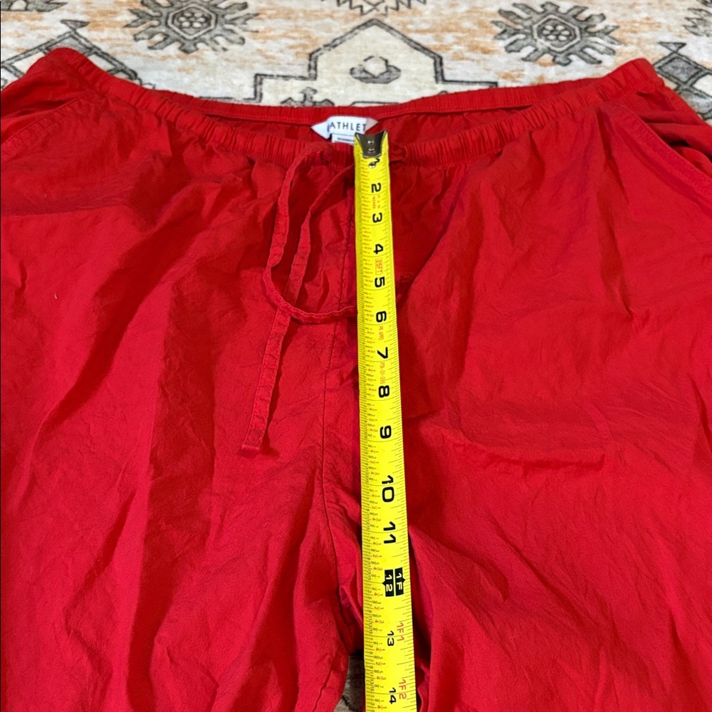 ATHLETA XL Paradise Linen Blend  Mid Rise Wide Leg Pants in red EUC - Picture 7 of 9